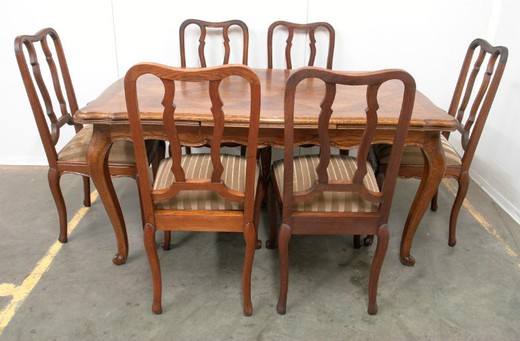 АНТИКВАРНАЯ столовая ЛЮДОВИК XV, антиквариат, антикварная мебель, антикварный стол, антикварный стул,