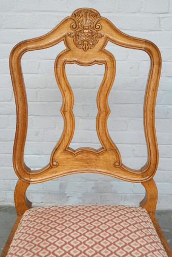 винтажный столовый гарнитур людовик 15 из ореха, 20 век