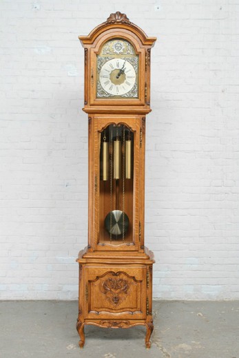 антикварные напольные часы людовик 15 из дуба, 20 век