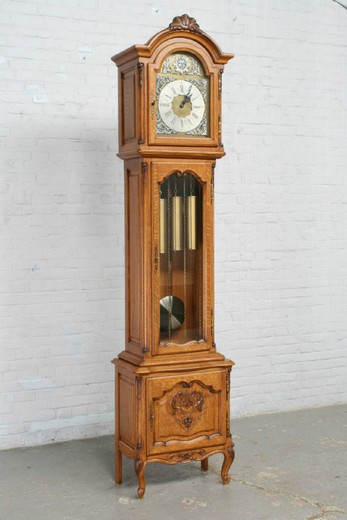 старинные напольные часы людовик 15 из дуба, 20 век