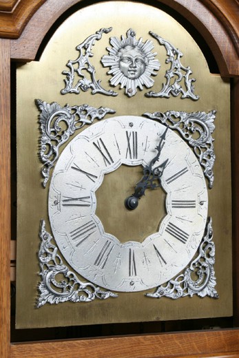 антикварные часы в стиле людовик 15 из дуба, середина 20 века
