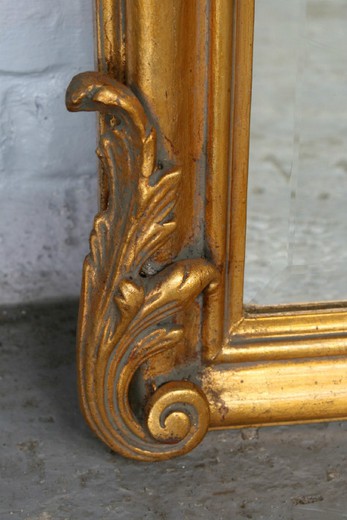 старинное зеркало в стиле людовик 15 из дерева с золотом, 20 век