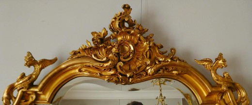 большое астаринное зеркало в стиле луи 15