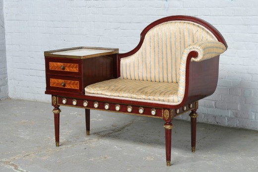 антикварная мебель - диван в стиле людовик 16 из ореха, 20 век