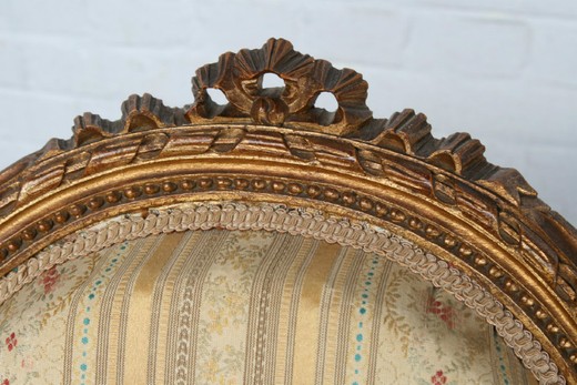 антикварная мебель - стулья людовик 16 из дерева с золочением, 20 век