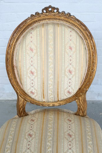 антикварные стулья из золоченого дерева людовик 16