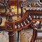 Antique louis XVI lyre chairs set