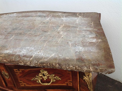 антикварный комод с маркетри, мрамор, 18 век