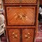 Antique marquetry secretary cabinet