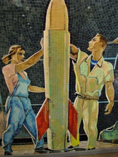 старинное панно из мозаики, 20 век