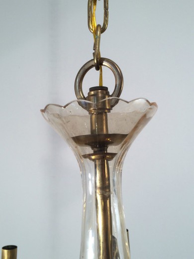 старинный потолочный светильник из муранского стекла, 20 век