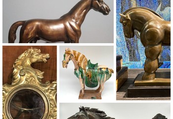 Подарки на Новый год:
антикварные и винтажные скульптуры лошади