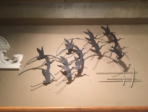настенное панно птицы из металла