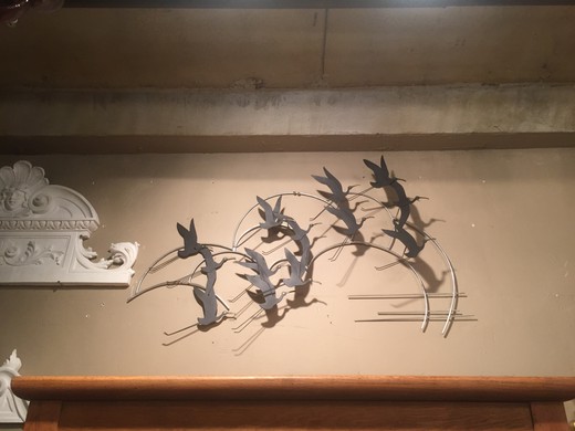 панно на стену птицы из металли