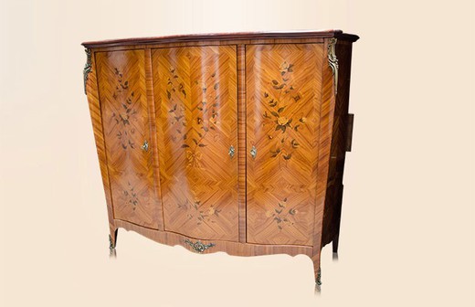 старинный платяной шкаф людовик 15 из ореха, 20 век