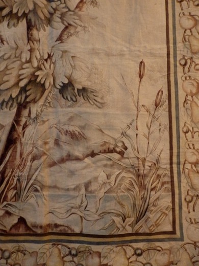 винтажный тканный гобелен на стену, 19 век