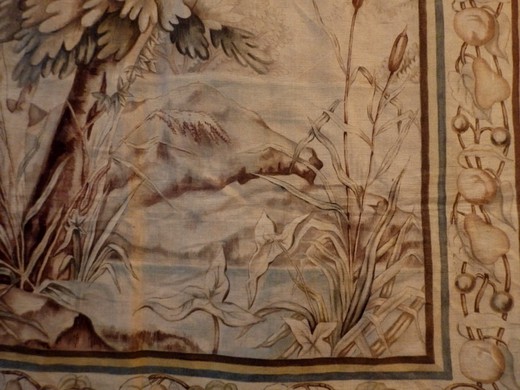 старинный гобелен из ткани 19 века