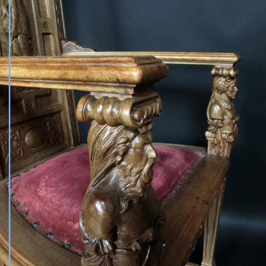 старинные кресла неоренессанс из ореха, 19 век