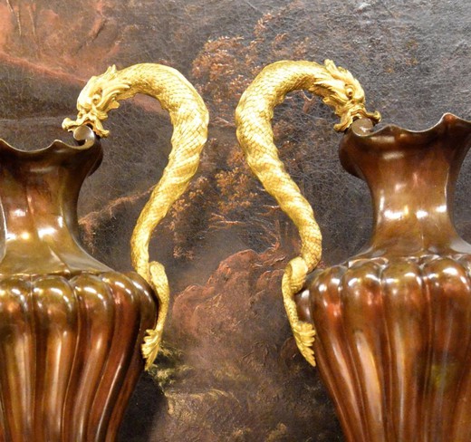 старинные бронзовые вазы, середина 19 века