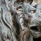 Antique pair of bronze lions