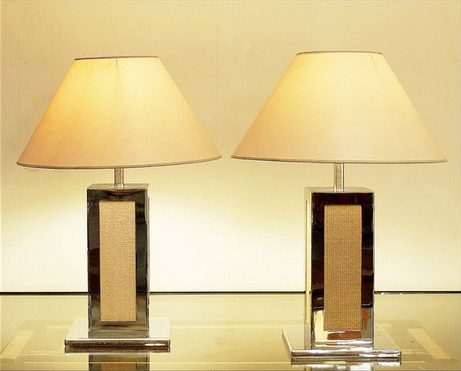 винтажные настольные лампы из хрома, 20 век