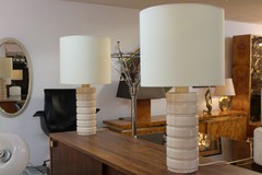 Pair of marble lamps 