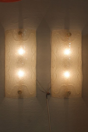 винтажные настенные светильники из муранского стекла