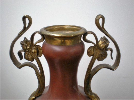 старинные парные вазы в стиле ар-нуво, 19 век