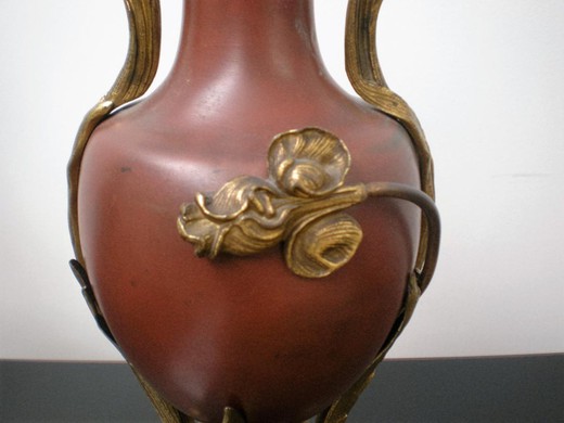 винтажные парные вазы в стиле ар-нуво, 19 век