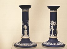 Pair of Wedgwood candlesticks