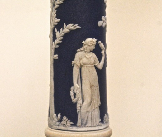 старинные парные подсвечники из керамики и фарфора, 20 век