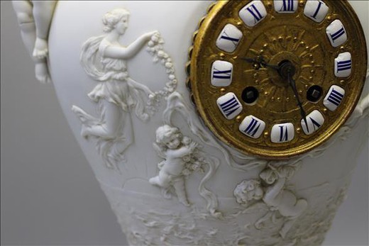 винтажные настольные часы из керамики, 19 век
