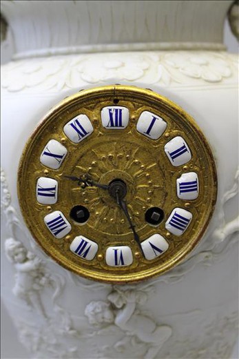 старинные часы из керамики и бронзы, 19 век