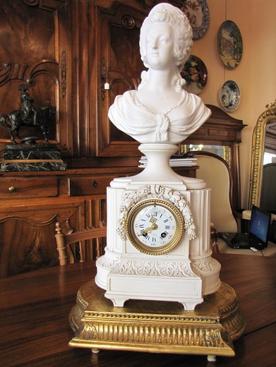 антикварные часы луи 16 из керамики, 19 век