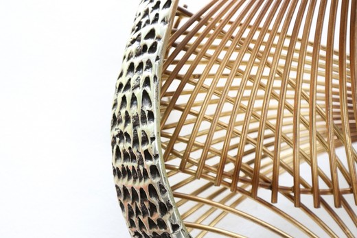 антикварная скульптура феникс из латуни, си жере, 20 век