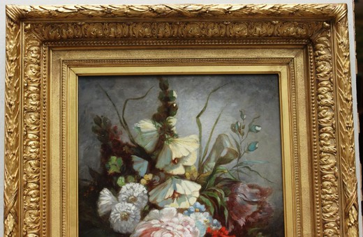 винтажный натюрморт букет цветов, начало 20 века