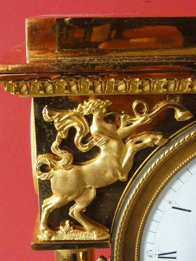 антикварные настольные часы из бронзы и золота, 19 век