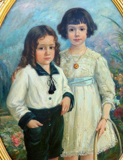 старинный портрет детей, начало 20 века