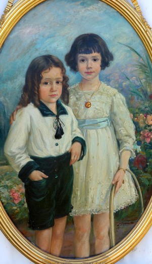 винтажный портрет детей, начало 20 века