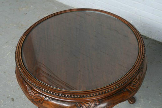 старинный кофейный столик из ореха, королева анна, 20 век