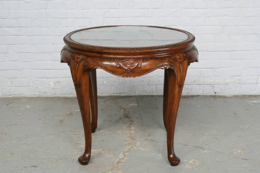 старинная мебель - кофейный столик королева анна из ореха, 20 век