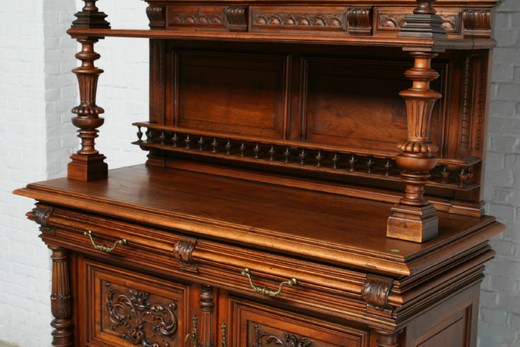 антикварная мебель - буфет из ореха ренессанс, конец 19 века
