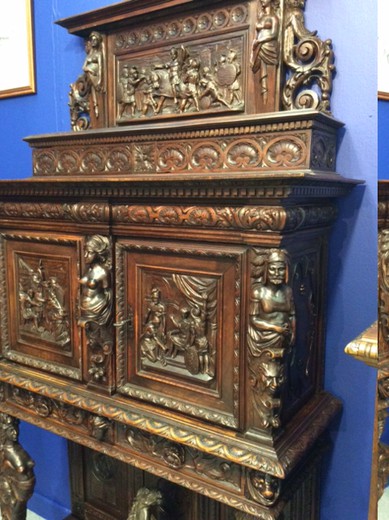 винтажный кабинет в стиле ренессанс из ореха, 18 век
