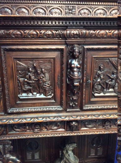 старинная мебель - кабинет из ореха ренессанс, 18 век
