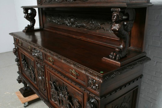мебель антик - столовая мебель из ореха ренессанс, 19 век