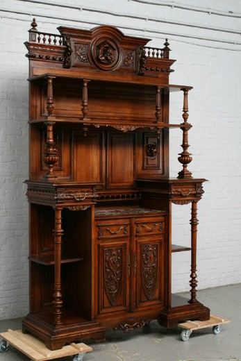 старинный кабинет в стиле ренессанс из ореха, 19 век