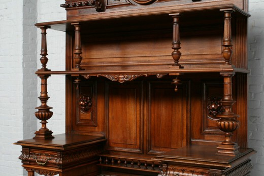 антикварная мебель - кабинет из ореха ренессанс, 19 век
