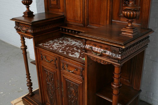 старинная мебель - кабинет из ореха ренессанс, 19 век