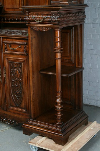 мебель антик - кабинет из дуба в стиле ренессанс, конец 19 века