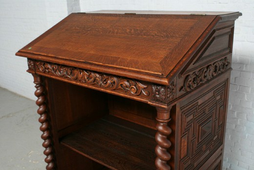 винтажный стол в стиле ренессанс из дуба, 19 век